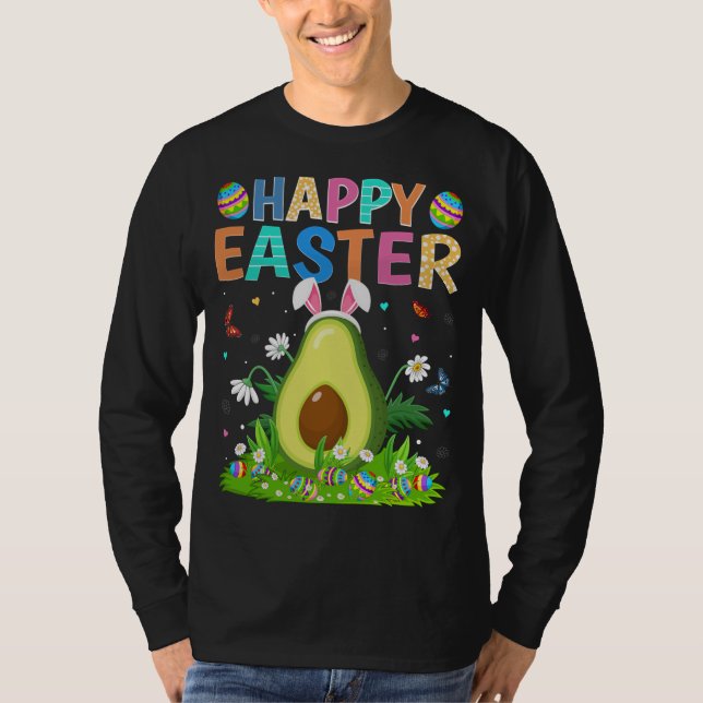 T-shirt Joyeux oeuf de lapin de Pâques Drôle Avocado diman (Devant)