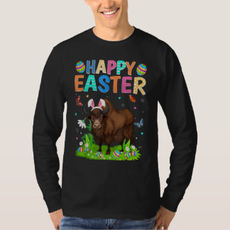 T-shirt Joyeux oeuf de lapin de Pâques Funny Bison de Pâqu