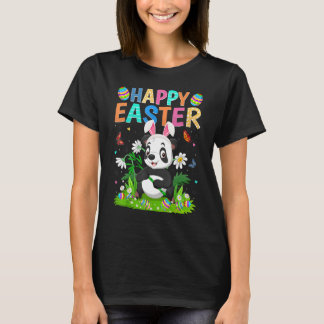 T-shirt Joyeux oeuf de lapin de Pâques Funny Panda dimanch
