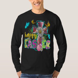 T-shirt Joyeux Oeuf de Pâques Christian Leopard Jésus Croi