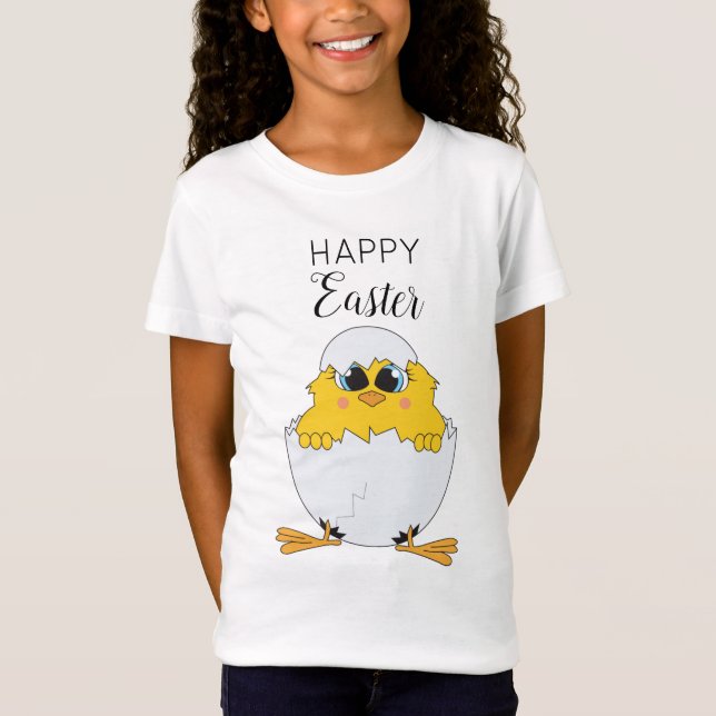 T-Shirt Joyeux OEuf de Pâques et poussin de Pâques (Devant)