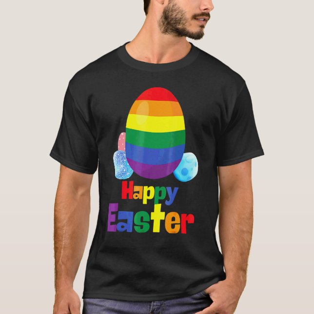 T-shirt Joyeux Oeufs Lgbt Pride Pâques (Devant)