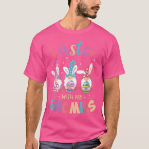 T-shirt Joyeux Pâques Avec Mes Gnomies Bunny Gnome Oeufs E