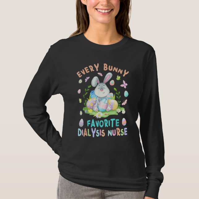 T-shirt Joyeux Pâques Chaque Lapin Est Préféré Dialyse Nur (Devant)