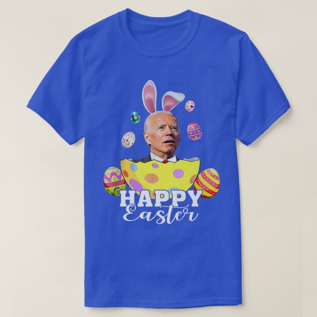 T-shirt Joyeux Pâques drôle Joe Biden Vacances de Pâques V (Design devant)