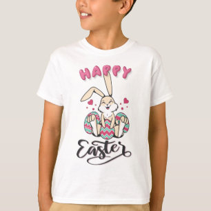 T-shirt Joyeux Pâques du charmant lapin de Pâques