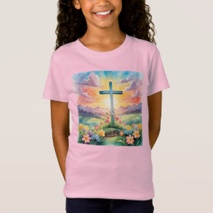 T-Shirt Joyeux Pâques, illustration colorée,