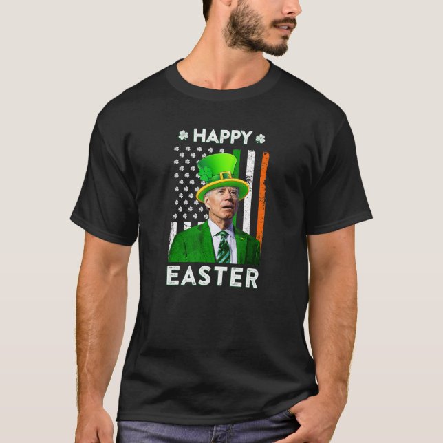 T-shirt Joyeux Pâques Joe Biden Jour de la Saint Patrick L (Devant)