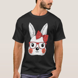 T-shirt Joyeux Pâques Jour mignon Bunny Visage Leopard Lun