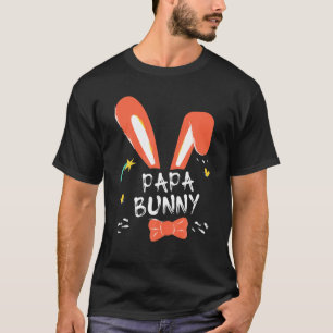 T-shirt Joyeux Pâques Jour mignon Papa Bunny Ears Costume 