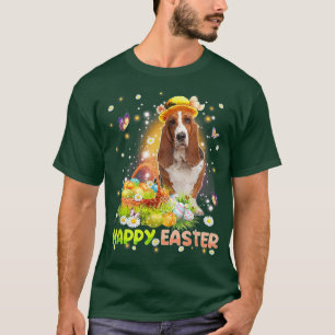 T-shirt Joyeux Pâques mignonne lapin Chien Basset Hound Oe