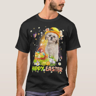 T-shirt Joyeux Pâques mignonne lapin Chien Chih Tzu Eggs P