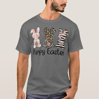 T-shirt Joyeux Pâques mignonnes lapins léopard Pâques Matc
