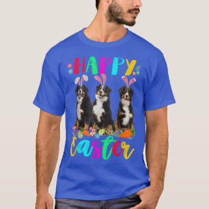 T-shirt Joyeux Pâques Trois Montagne Bernese Portant du la