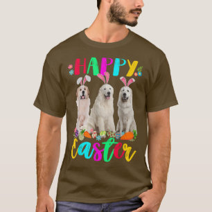 T-shirt Joyeux Pâques Trois Pyrénées Portant Oeufs Lapin O