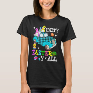 T-shirt Joyeux Pâques Y'All Bunny Egg Gnome Conduite Camio