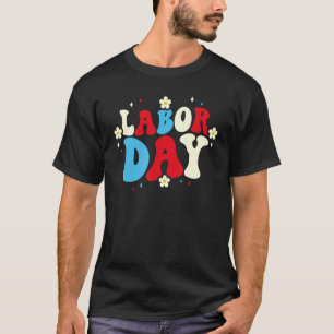 T-shirt Joyeux Patriote de la Fête du Travail, drapeau rét