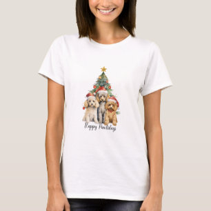 T-shirt Joyeux Pawlidays de caniche
