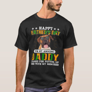 T-shirt Joyeux Père Boxer Fête Chien Papa Cadeaux Pour Hom
