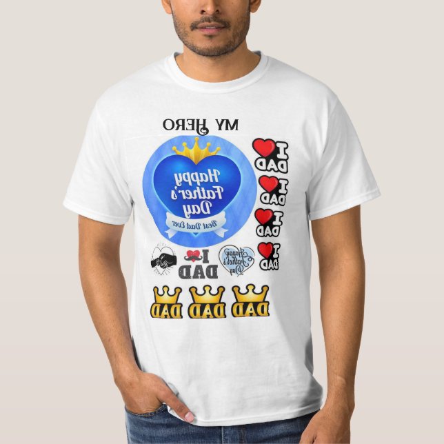 T-shirt Joyeux Père jour meilleur père jamais (Devant)