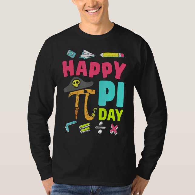T-shirt Joyeux Pi Day Pirate Math Enseignant Enfant Garçon (Devant)