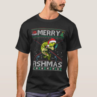 T-shirt Joyeux Poisson Basse Pêche Poisson de Noël Vilain 