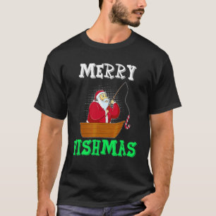 T-shirt Joyeux Poisson Noël Pêcheur Nicholas Ange