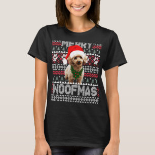 T-shirt Joyeux Poodle Woofmas Cute Avec Chapeau De Santa R