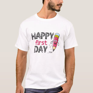 T-shirt Joyeux Premier Jour Bienvenue À L'École Cray Crayo