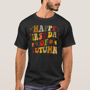 T-shirt Joyeux Premier Jour D'Automne Mal Automne Automne