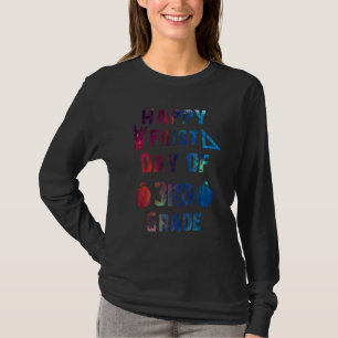 T-shirt Joyeux premier jour de 3e année de retour à l'écol