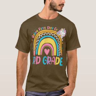 T-shirt Joyeux Premier Jour De 3E Année De Retour À L'Écol