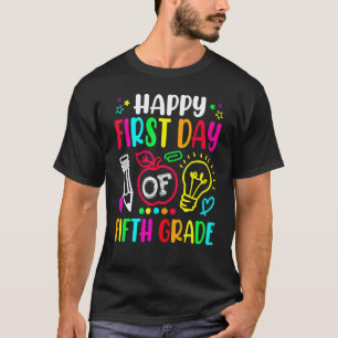 T-shirt Joyeux Premier Jour De 5e Professeur Élèves Enfant