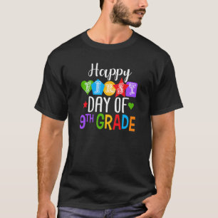 T-shirt Joyeux Premier Jour De 9E Année Enseignant Retour