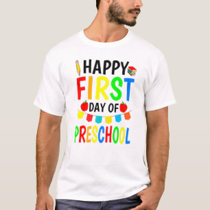 T-shirt Joyeux Premier Jour De Conception Préscolaire Prés
