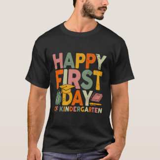 T-shirt Joyeux Premier Jour De La Maternelle De Retour À L