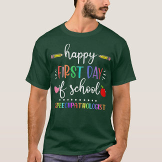 T-shirt Joyeux Premier jour de l'école Discours Pathologis