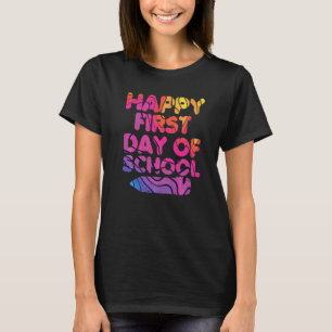 T-shirt Joyeux premier jour de l'école maternelle thé étud