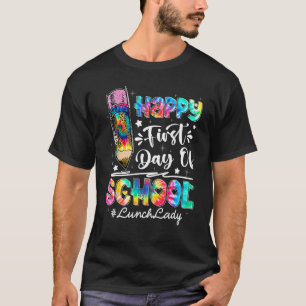 T-shirt Joyeux Premier Jour De L'Équipe De L'École Déjeune