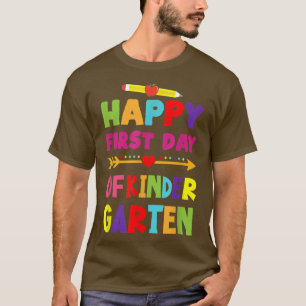 T-shirt Joyeux Premier Jour De Maternelle Pour La Maternel