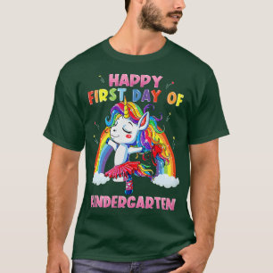 T-shirt Joyeux Premier Jour De Maternelle Unicorn Enseigna