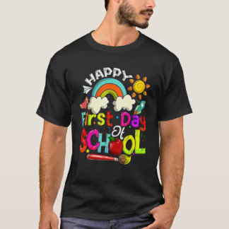 T-shirt Joyeux Premier Jour de Rentrée Scolaire Élèves Te
