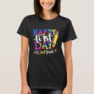 T-shirt Joyeux Premier Jour De Teinture De 2E Année Retour