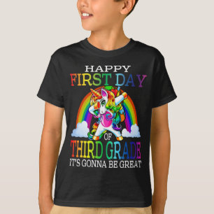 T-shirt Joyeux Premier Jour De Troisième Année