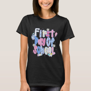 T-shirt Joyeux premier jour d'école Bonjour professeur les