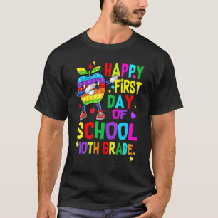 T-shirt Joyeux Premier Jour D'école Dabbing Poppin 10ème a