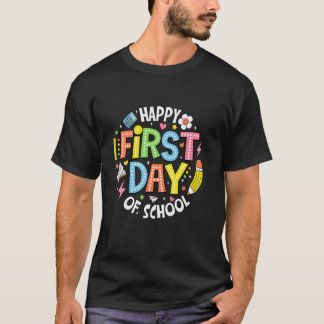 T-shirt Joyeux premier jour d'école enseignant garçons enf