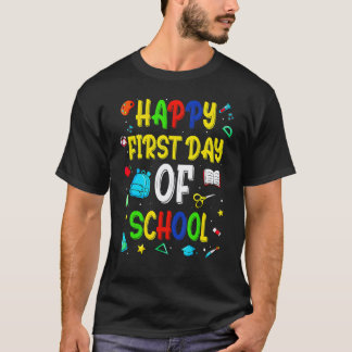 T-shirt Joyeux premier jour d'école Enseignant Retour à l'