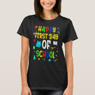 T-shirt Joyeux premier jour d'école enseignant retour à l'