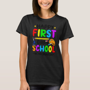 T-shirt Joyeux premier jour d'école maternelle équipage en